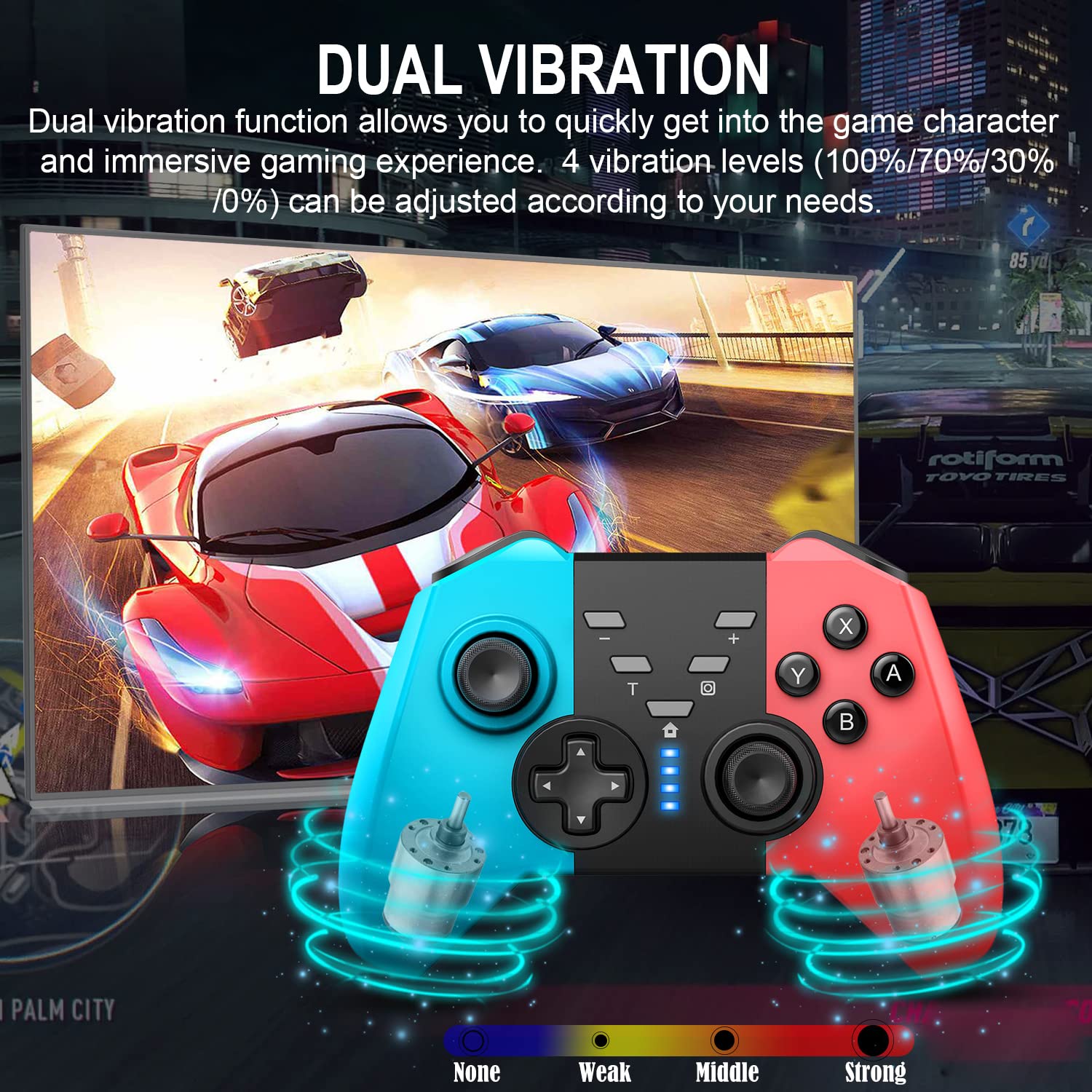 8592 trådløs gaming-controller til Switch Bluetooth-gamepad understøtter Wake-up SWH-konsol med Dual-Vibration 8592 trådløs gaming-controller til Switch Bluetooth-gamepad understøtter Wake-up SWH-konsol med Dual-Vibration